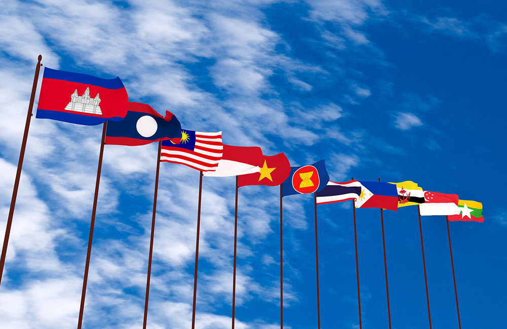 Asean countries flag