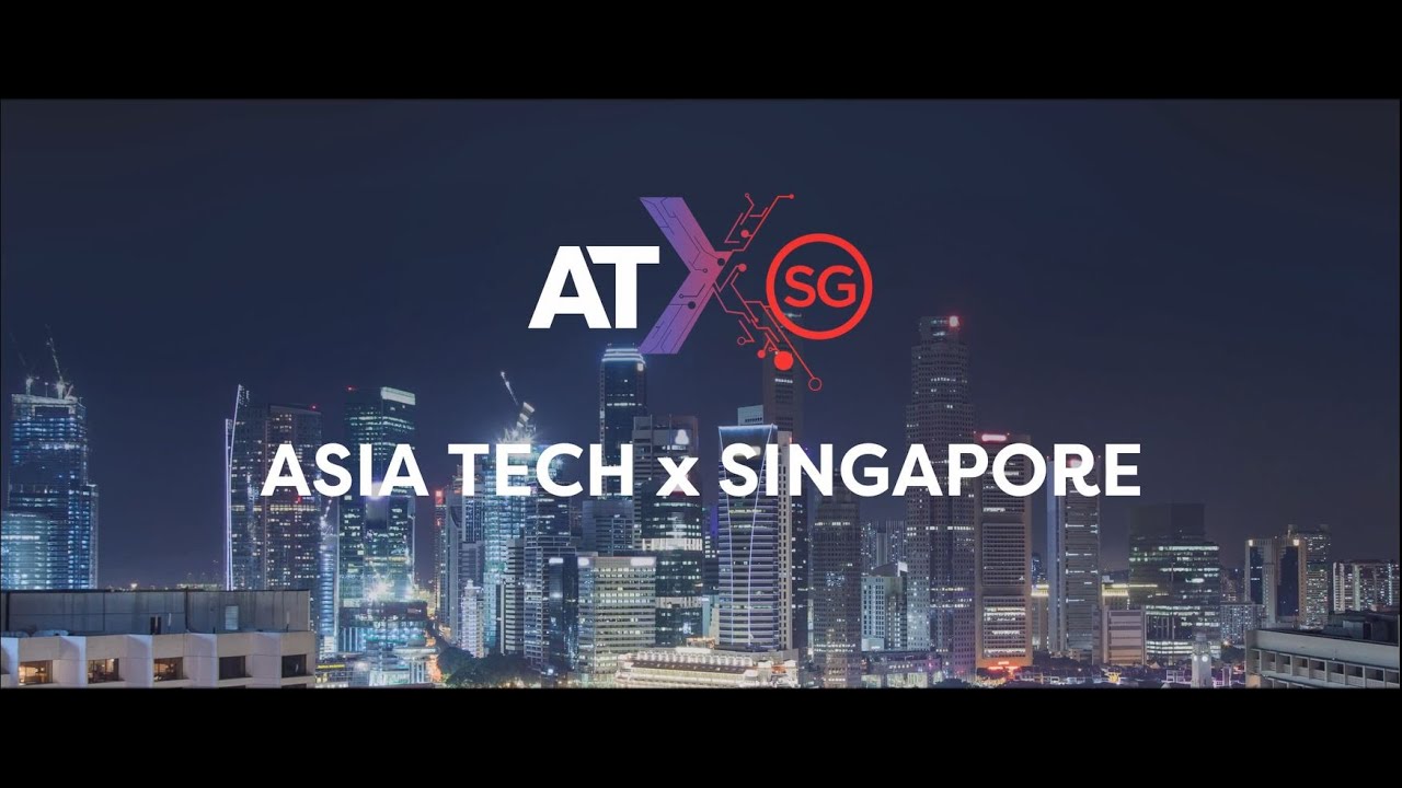 Asia Tech x Singapore event logo displayed over a nighttime skyline of Singapore’s Central Business District, highlighting a major regional technology conference.